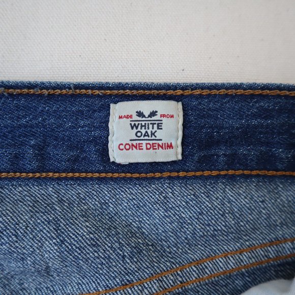 Levi's White Oak Cone Denim Selvedge Raw Hem Blue Jeans, Size 30 - Picture 10 of 16